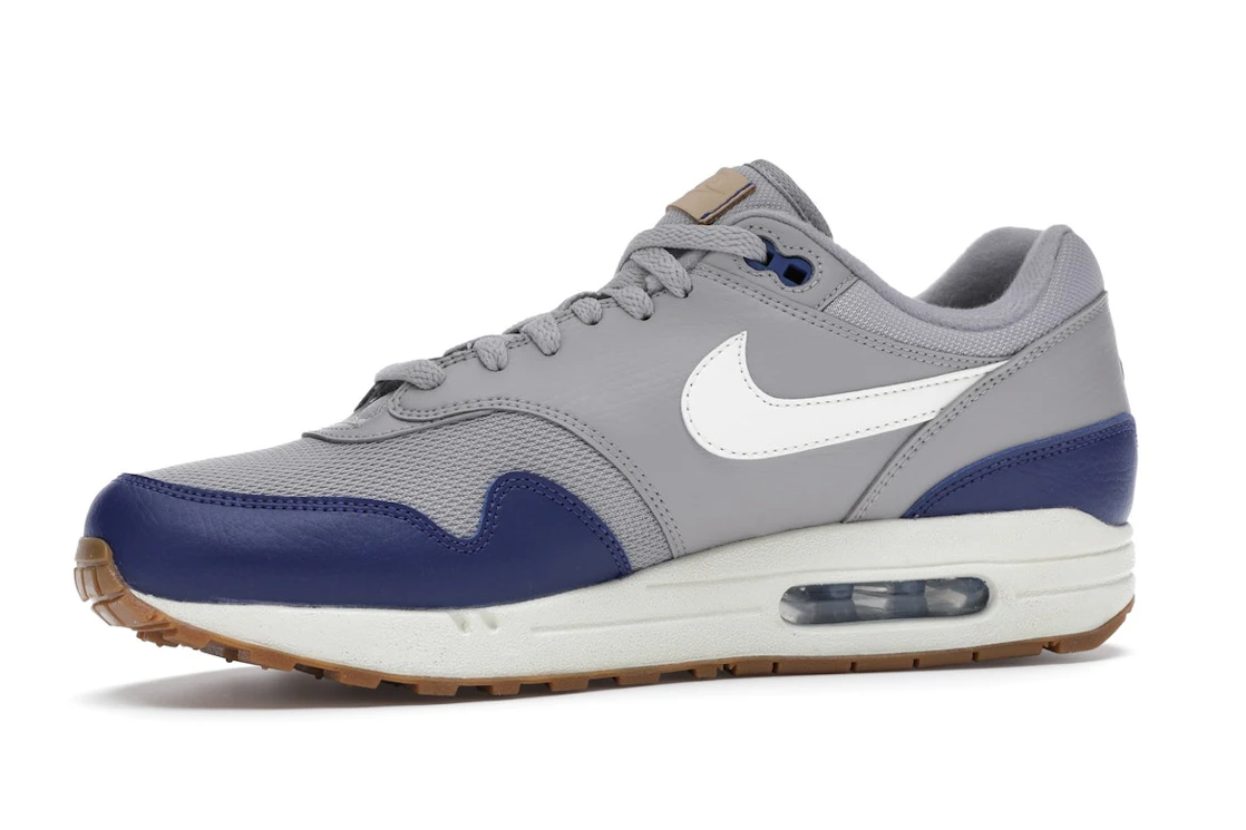 Vue 17 de Nike Air Max 1 Atmosphere Grey Deep Royal Blue