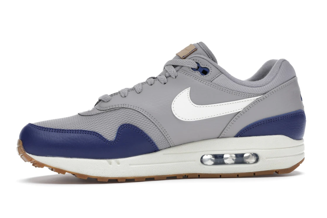 Vue 18 de Nike Air Max 1 Atmosphere Grey Deep Royal Blue