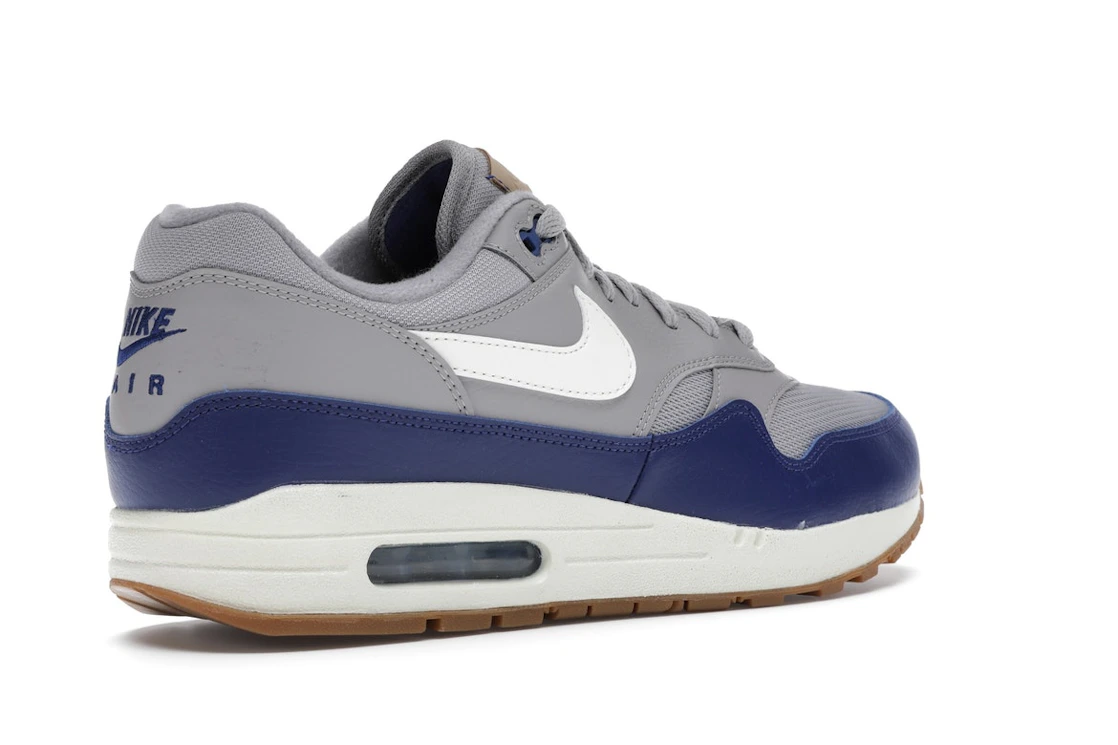 Vue 33 de Nike Air Max 1 Atmosphere Grey Deep Royal Blue