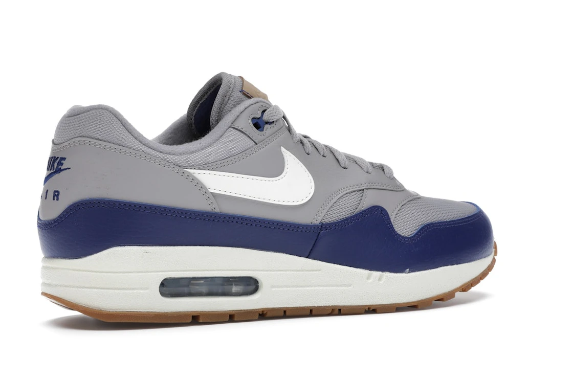 Vue 34 de Nike Air Max 1 Atmosphere Grey Deep Royal Blue