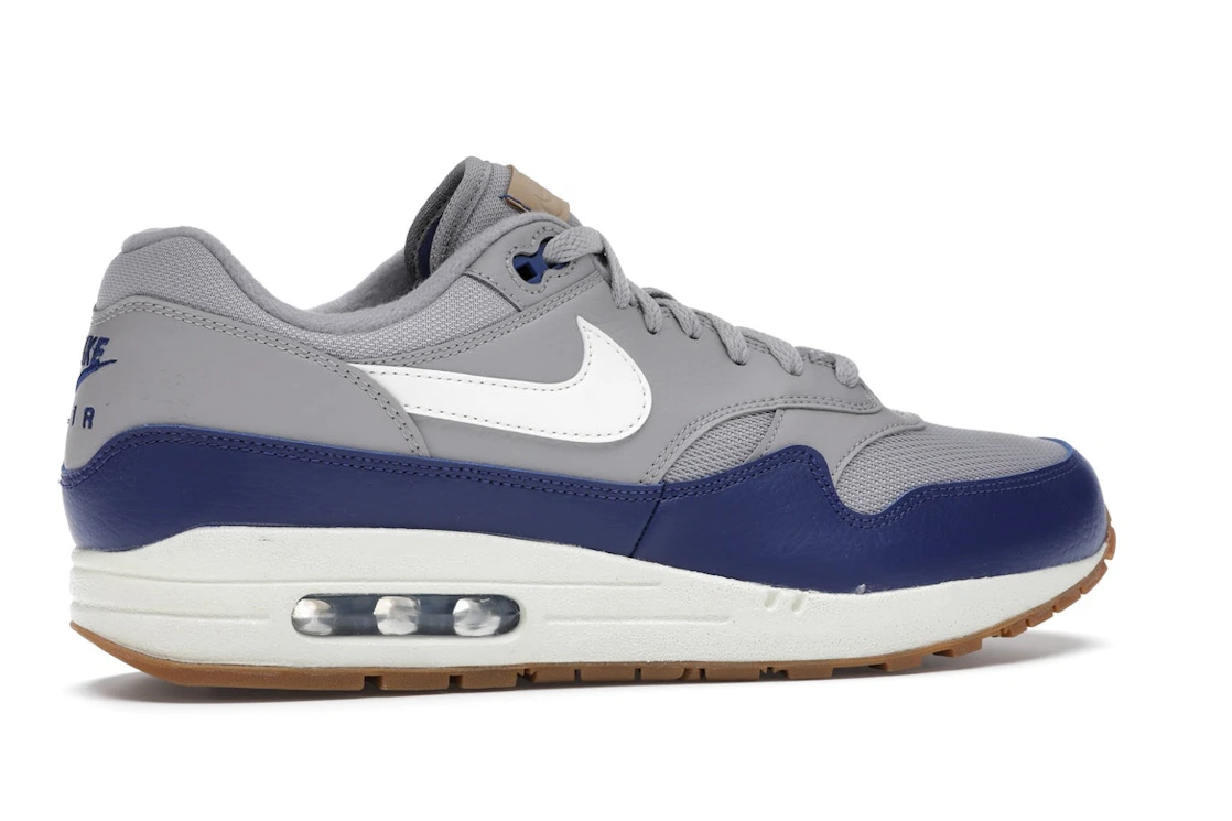 Vue 35 de Nike Air Max 1 Atmosphere Grey Deep Royal Blue