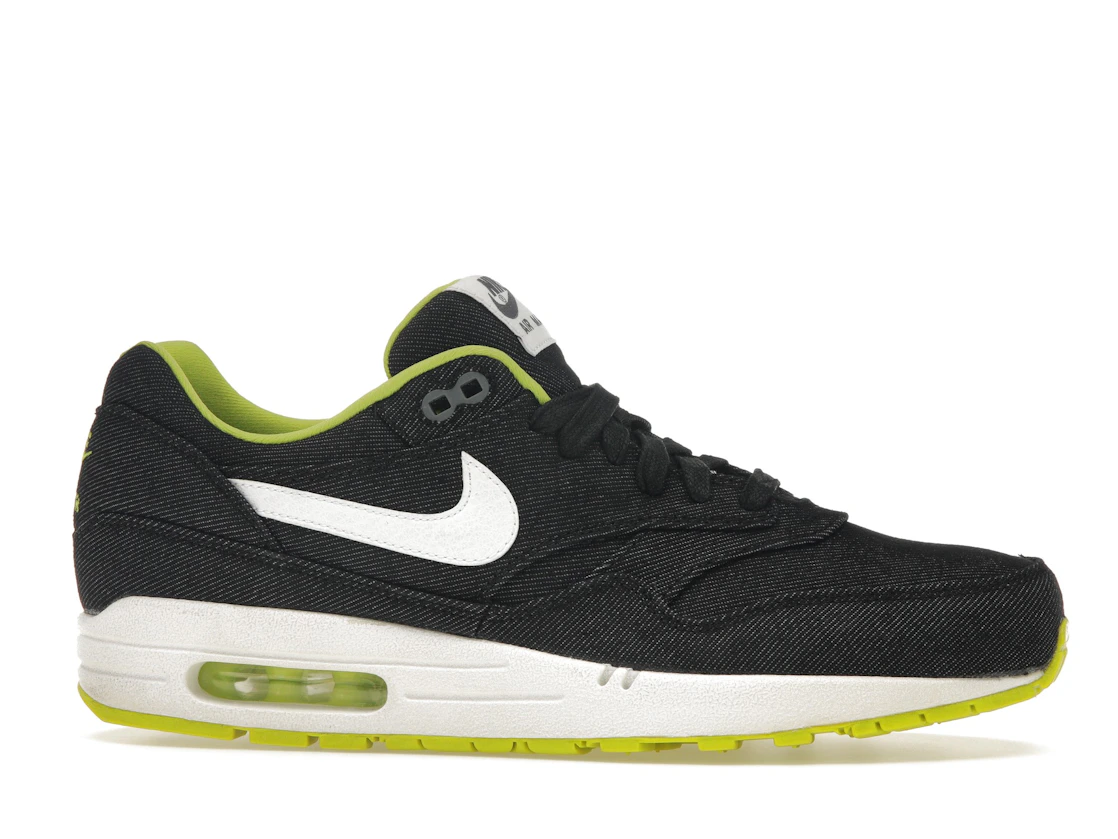 Vue 2 de Nike Air Max 1 Black Denim Cyber