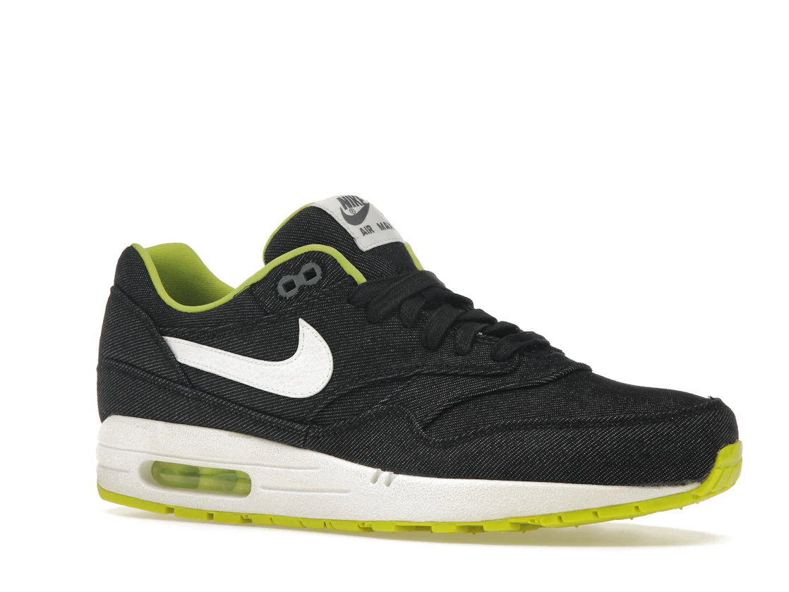 Vue 4 de Nike Air Max 1 Black Denim Cyber