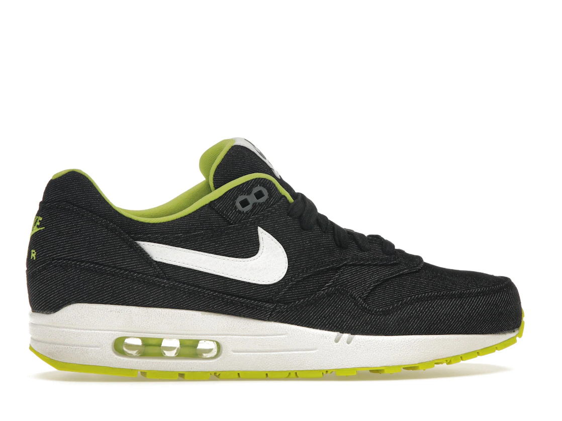 Vue 36 de Nike Air Max 1 Black Denim Cyber