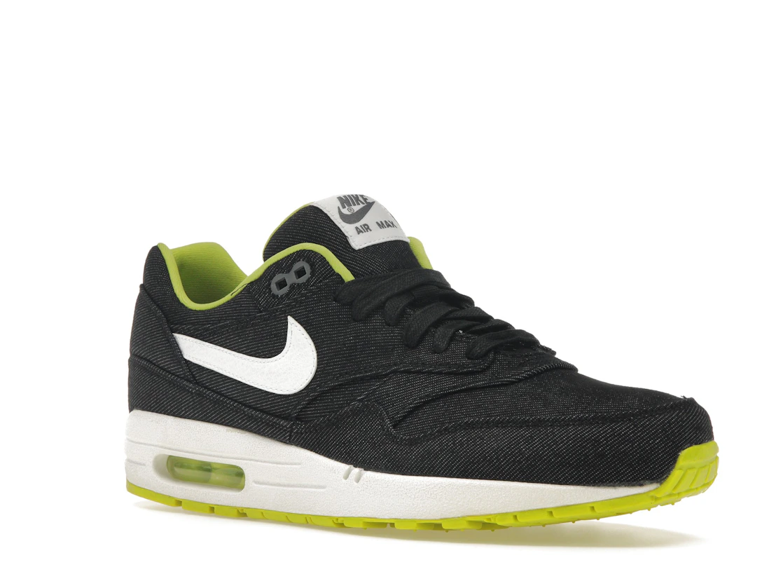 Vue 5 de Nike Air Max 1 Black Denim Cyber