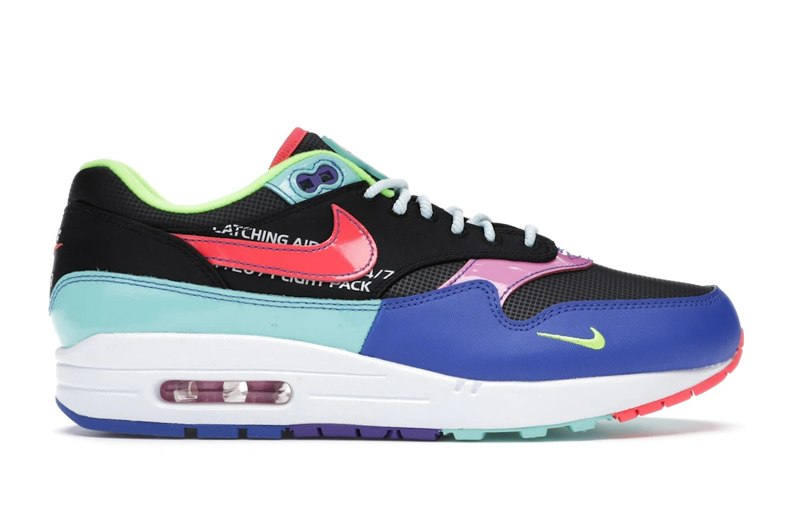 Vue 1 de Nike Air Max 1 Black Hyper Grape