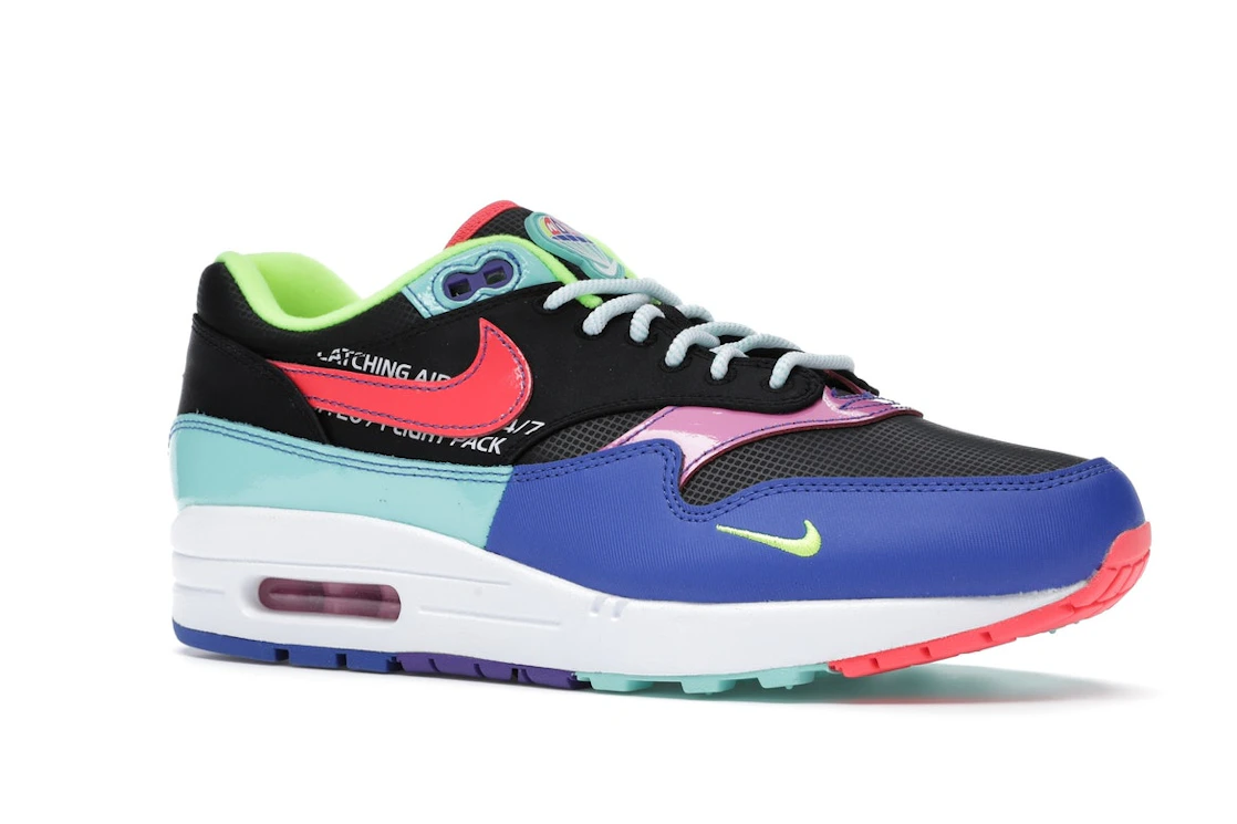 Vue 4 de Nike Air Max 1 Black Hyper Grape