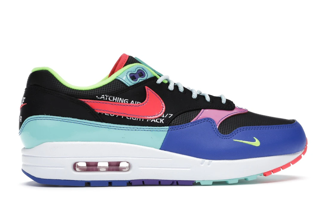Vue 36 de Nike Air Max 1 Black Hyper Grape