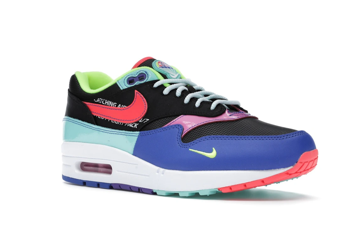 Vue 5 de Nike Air Max 1 Black Hyper Grape