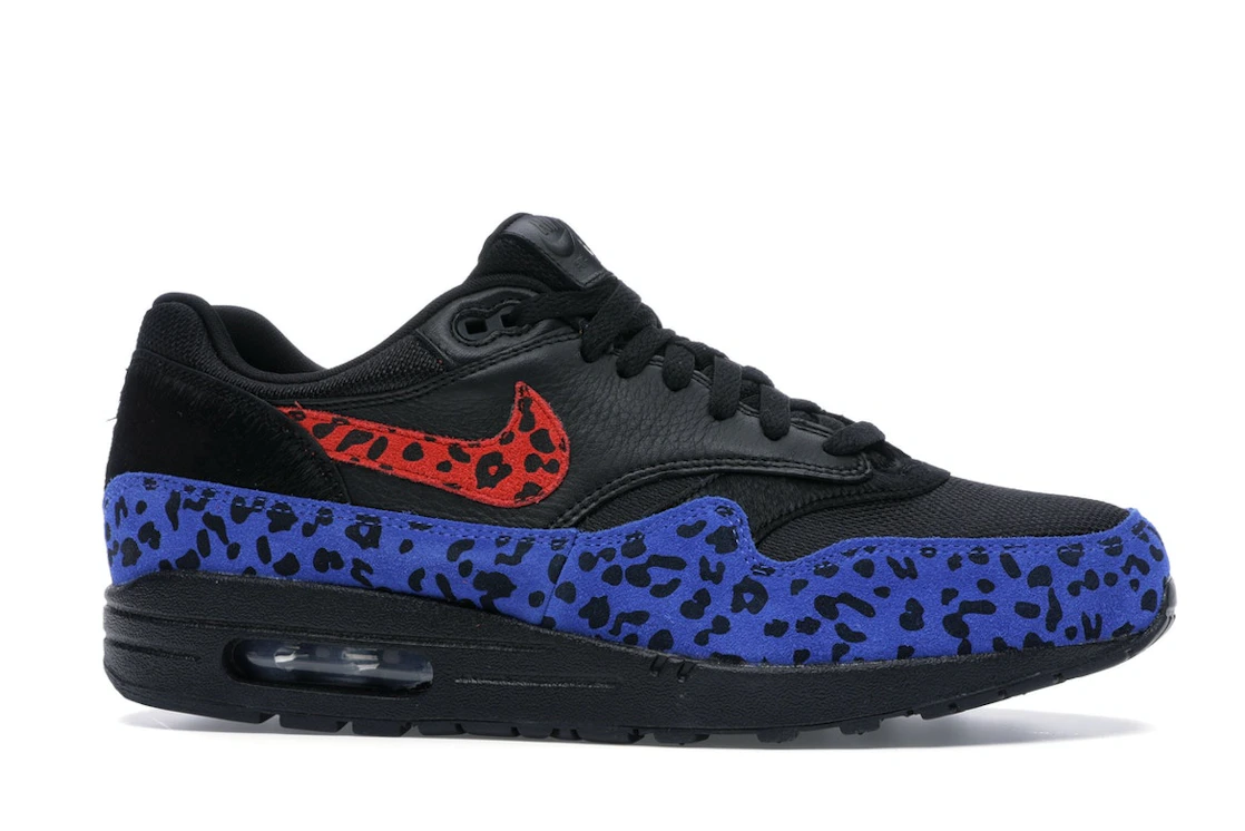 Vue 2 de Nike Air Max 1 Black Leopard 