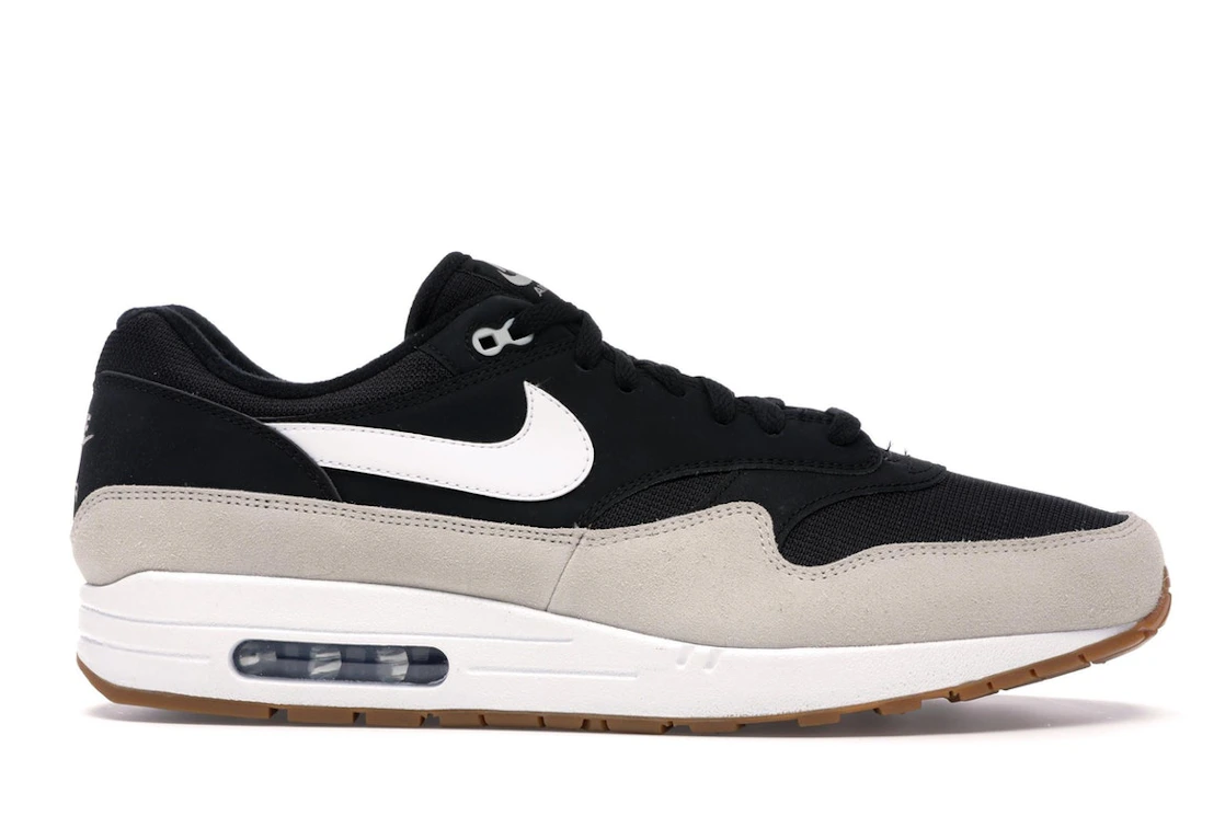 Vue 2 de Nike Air Max 1 Black Light Bone White