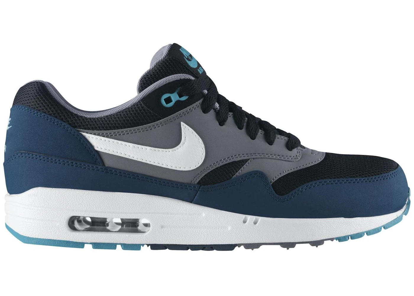 Nike Air Max 1 Black Mid Turquoise