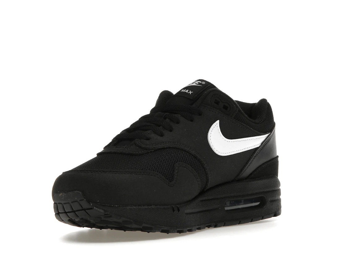 Vue 14 de Nike Air Max 1 Black White Swoosh