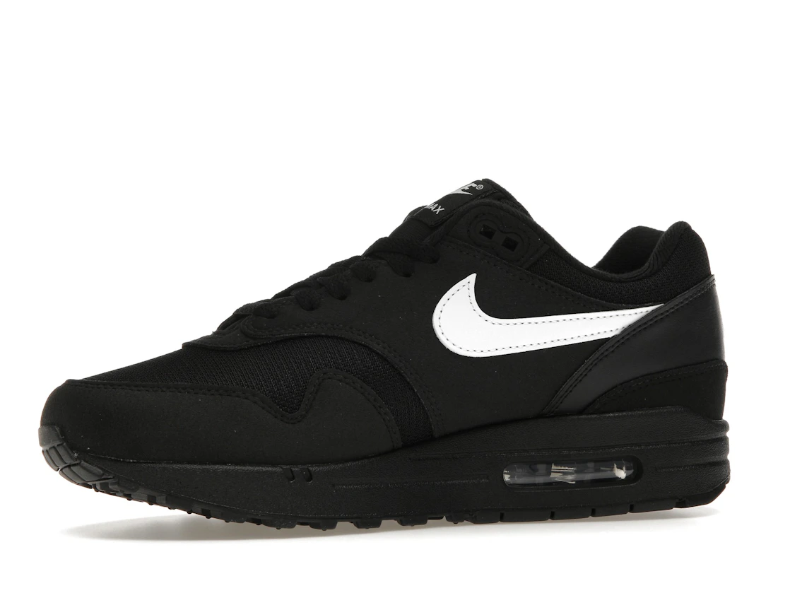 Vue 17 de Nike Air Max 1 Black White Swoosh