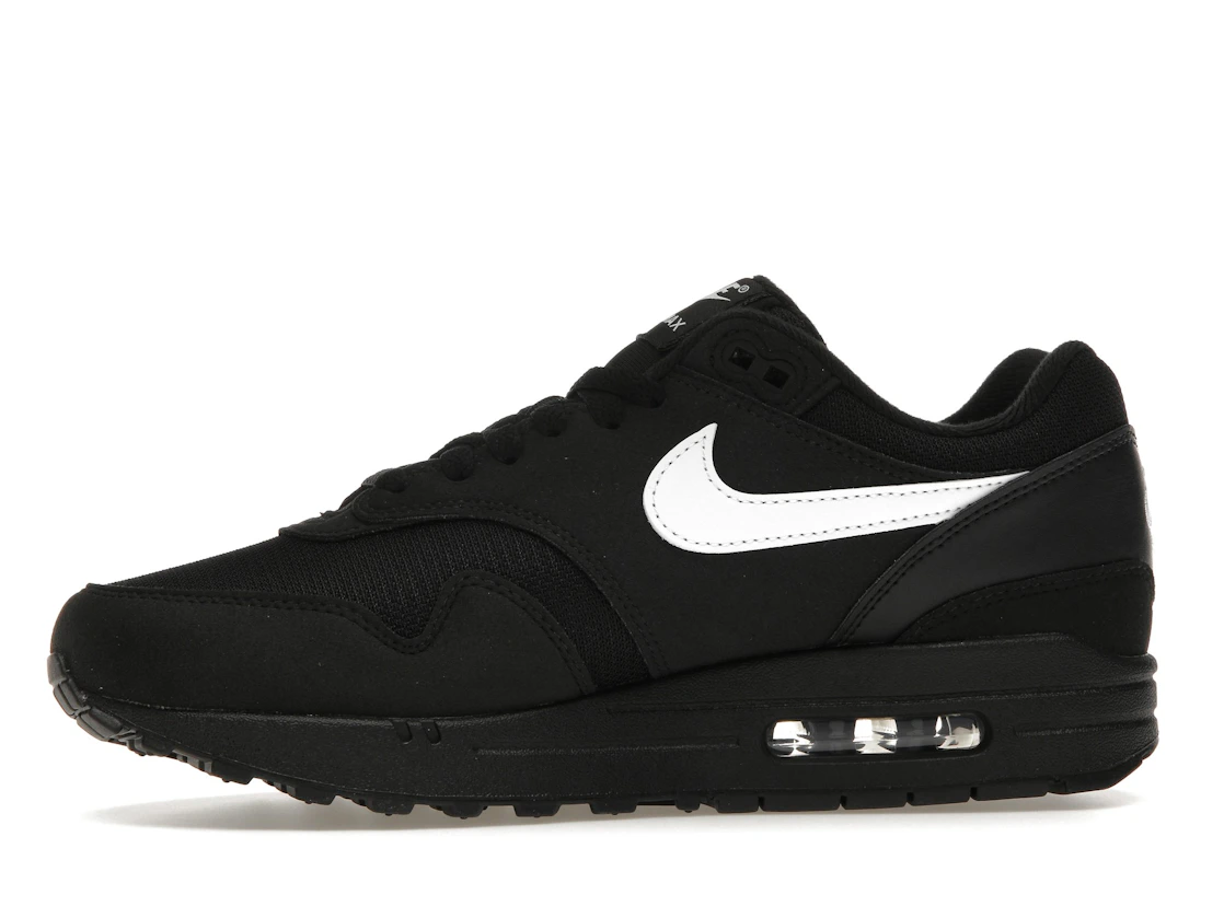 Vue 18 de Nike Air Max 1 Black White Swoosh