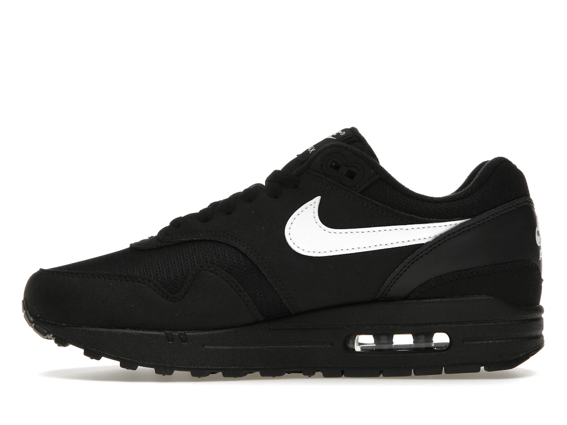 Vue 19 de Nike Air Max 1 Black White Swoosh