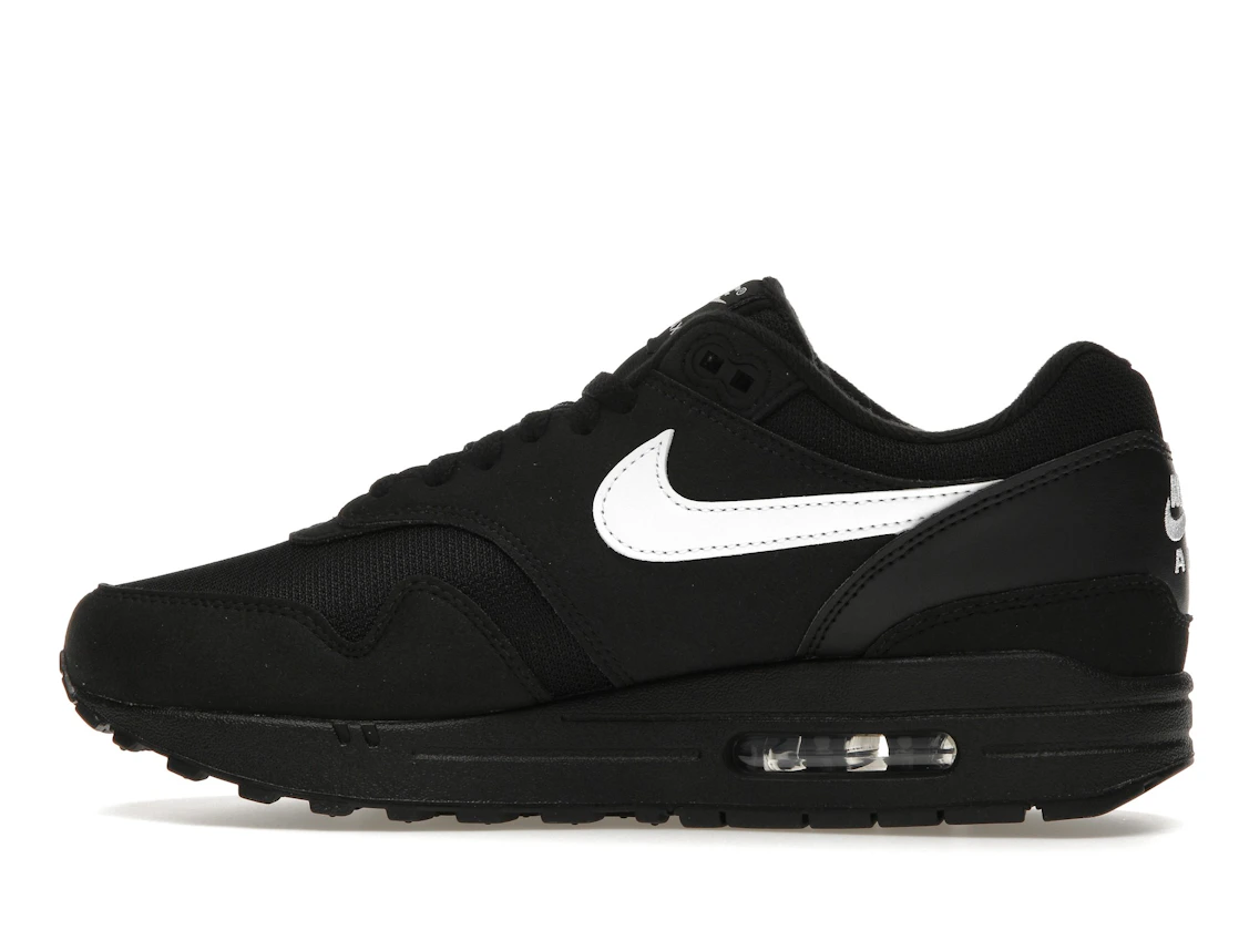 Vue 20 de Nike Air Max 1 Black White Swoosh