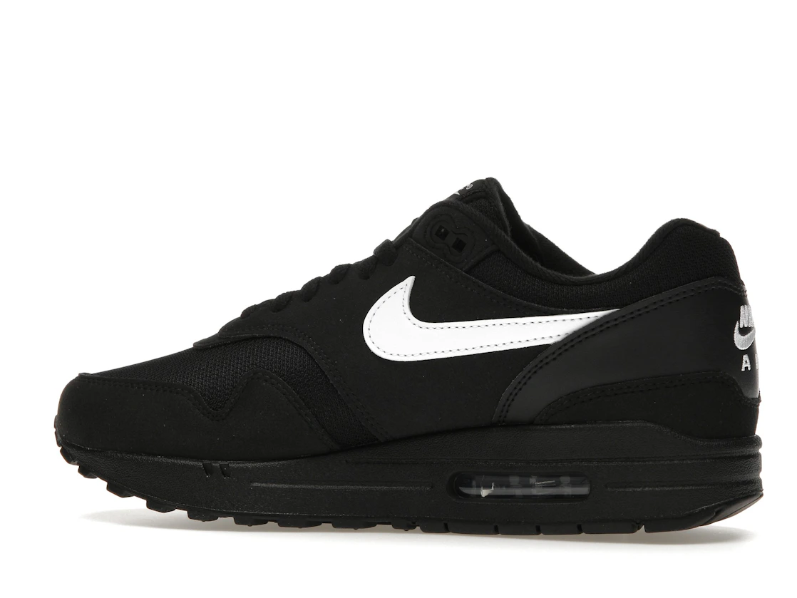 Vue 21 de Nike Air Max 1 Black White Swoosh