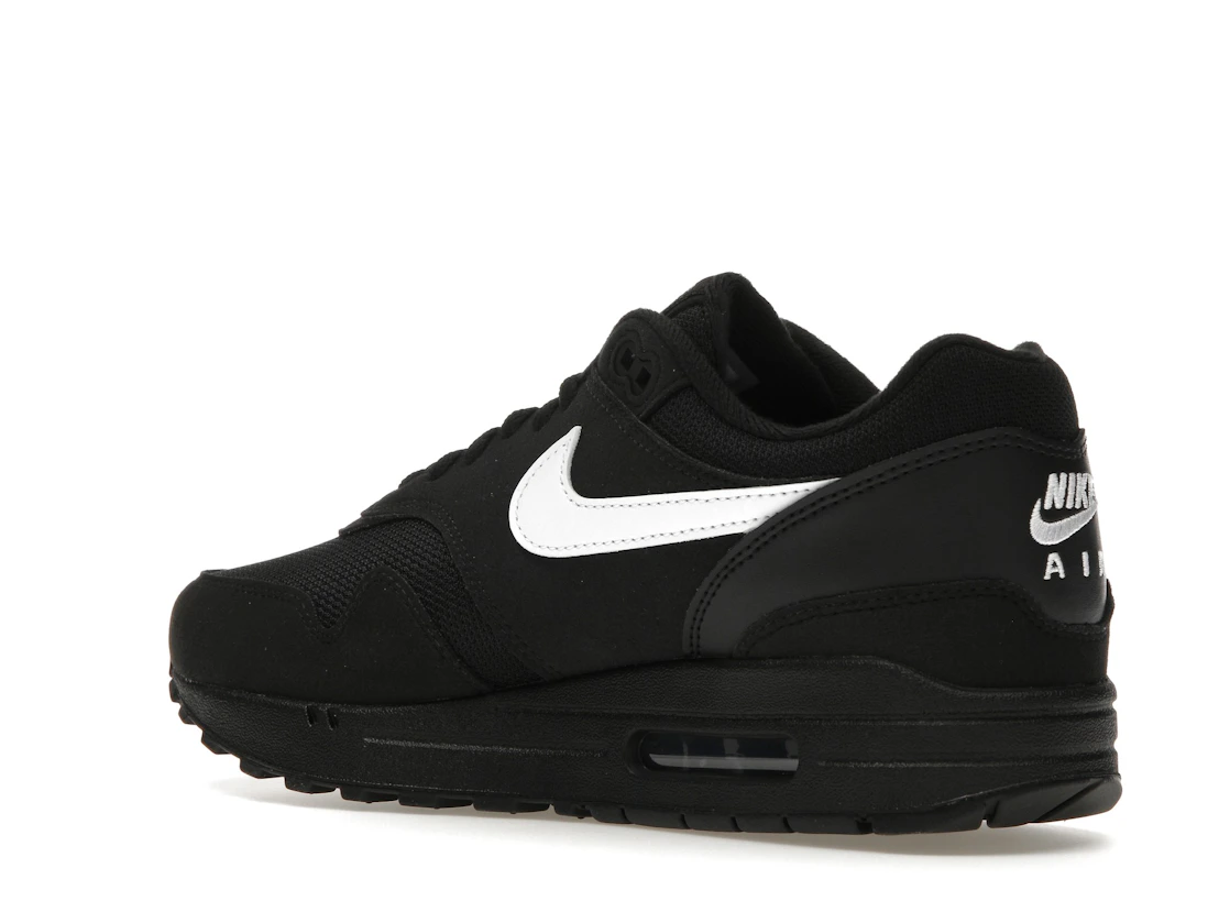 Vue 23 de Nike Air Max 1 Black White Swoosh