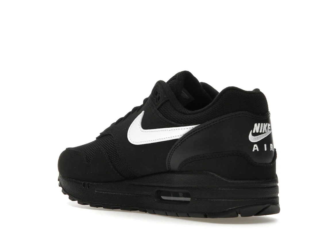 Vue 24 de Nike Air Max 1 Black White Swoosh
