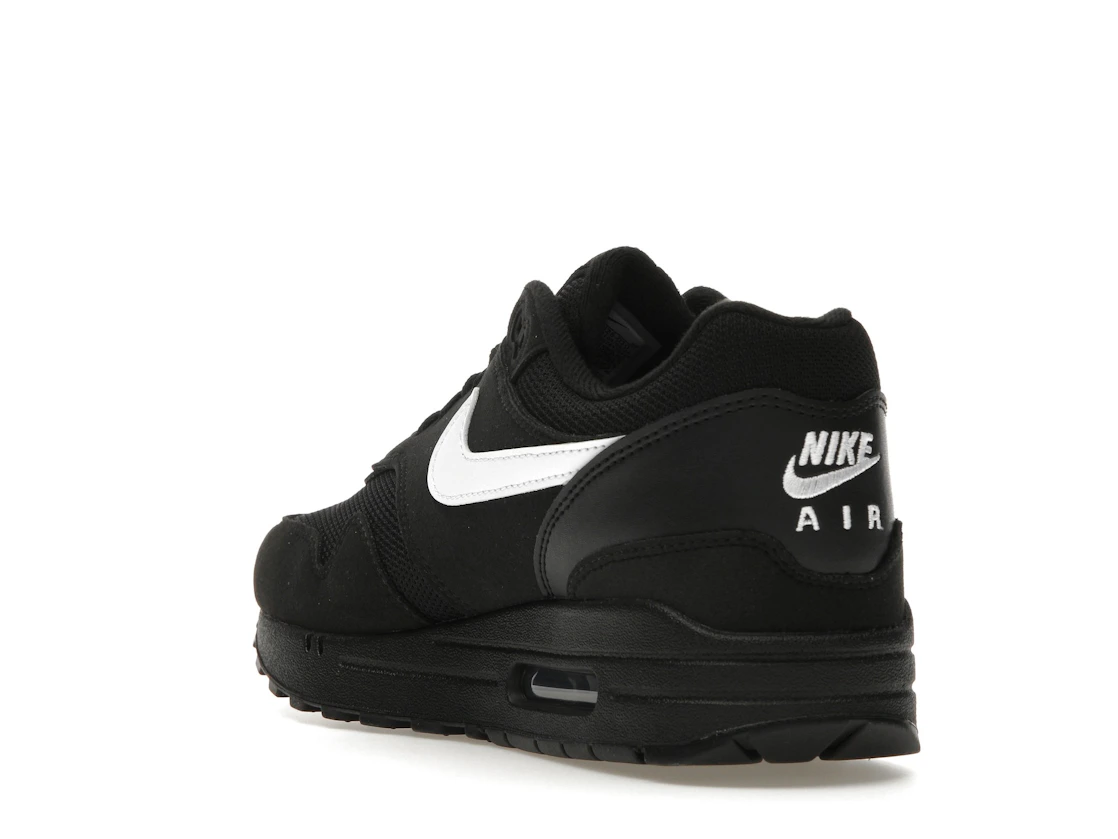 Vue 25 de Nike Air Max 1 Black White Swoosh