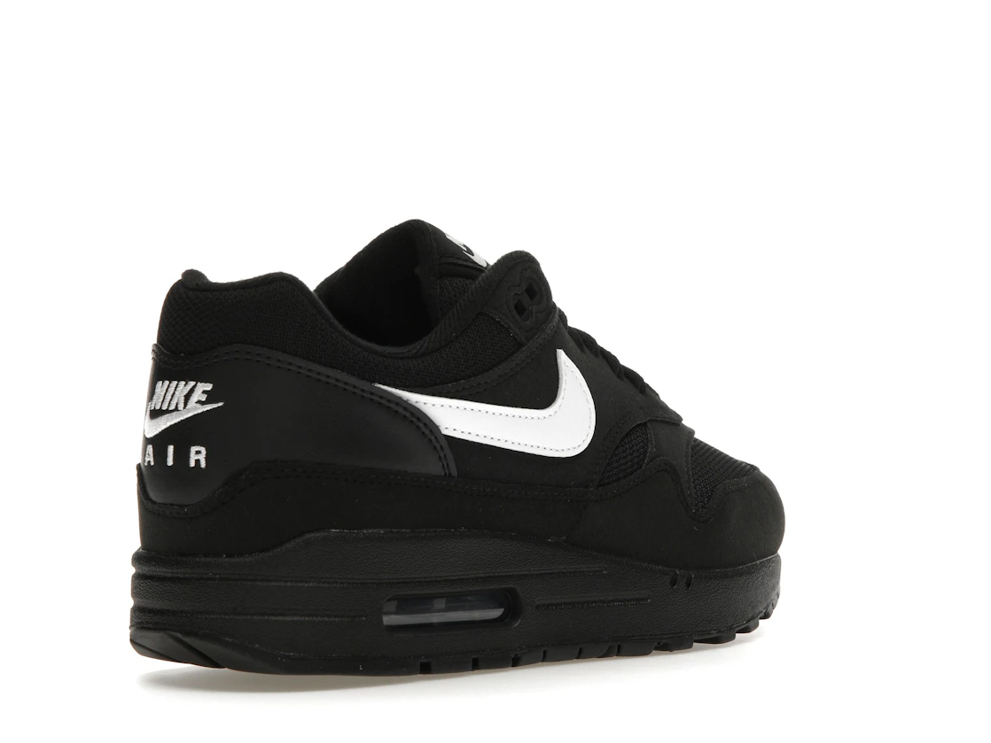 Vue 32 de Nike Air Max 1 Black White Swoosh