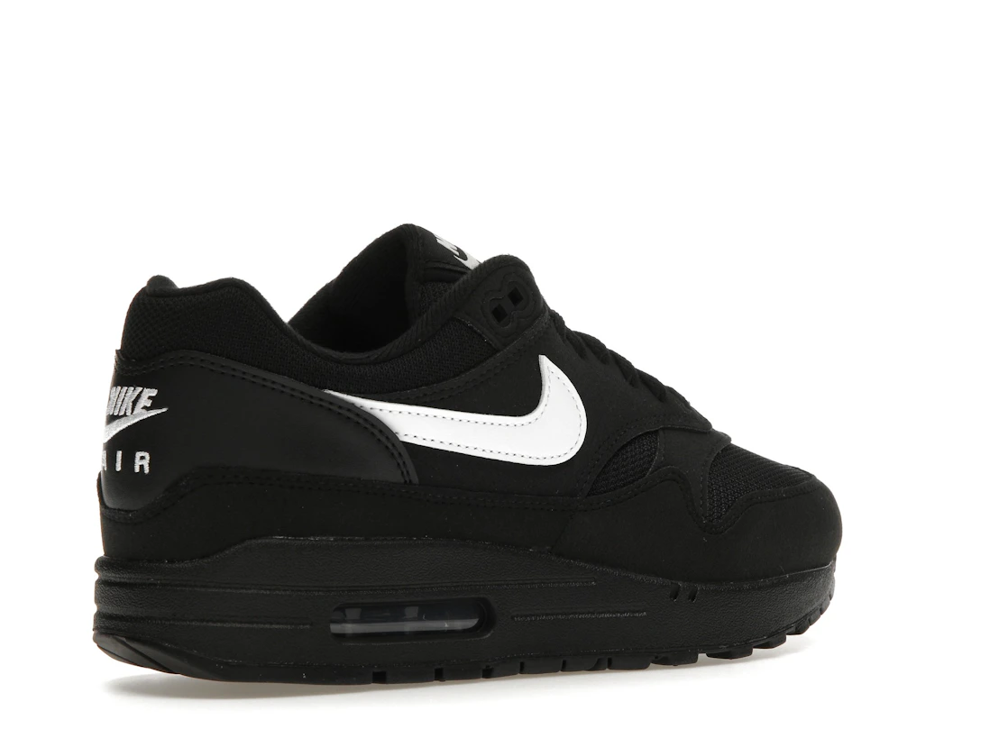 Vue 33 de Nike Air Max 1 Black White Swoosh