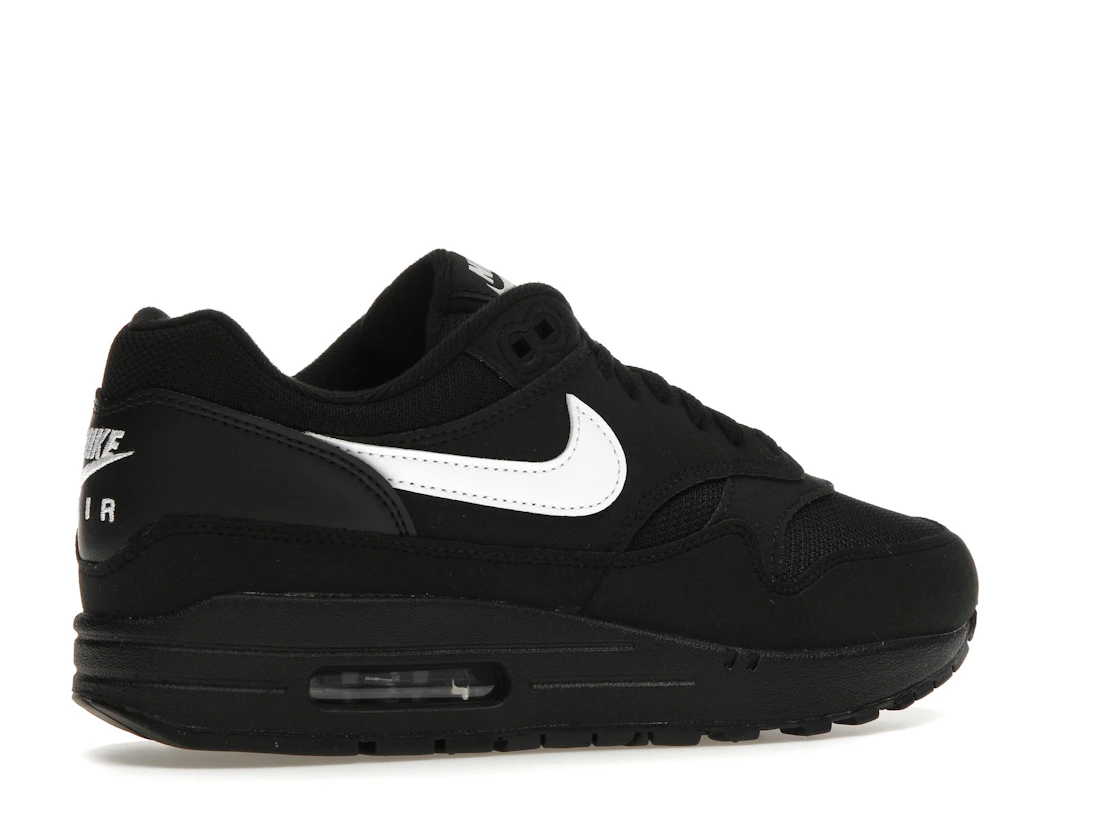 Vue 34 de Nike Air Max 1 Black White Swoosh