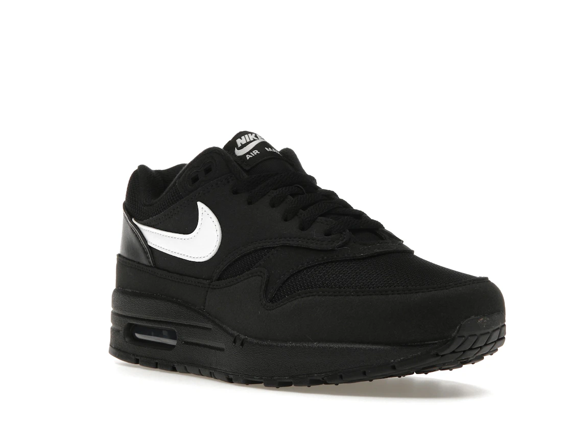 Vue 6 de Nike Air Max 1 Black White Swoosh