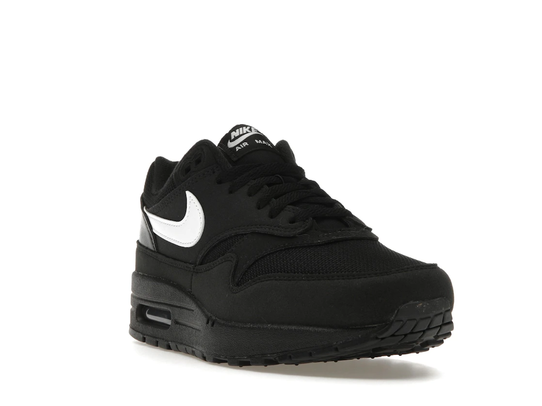 Vue 7 de Nike Air Max 1 Black White Swoosh