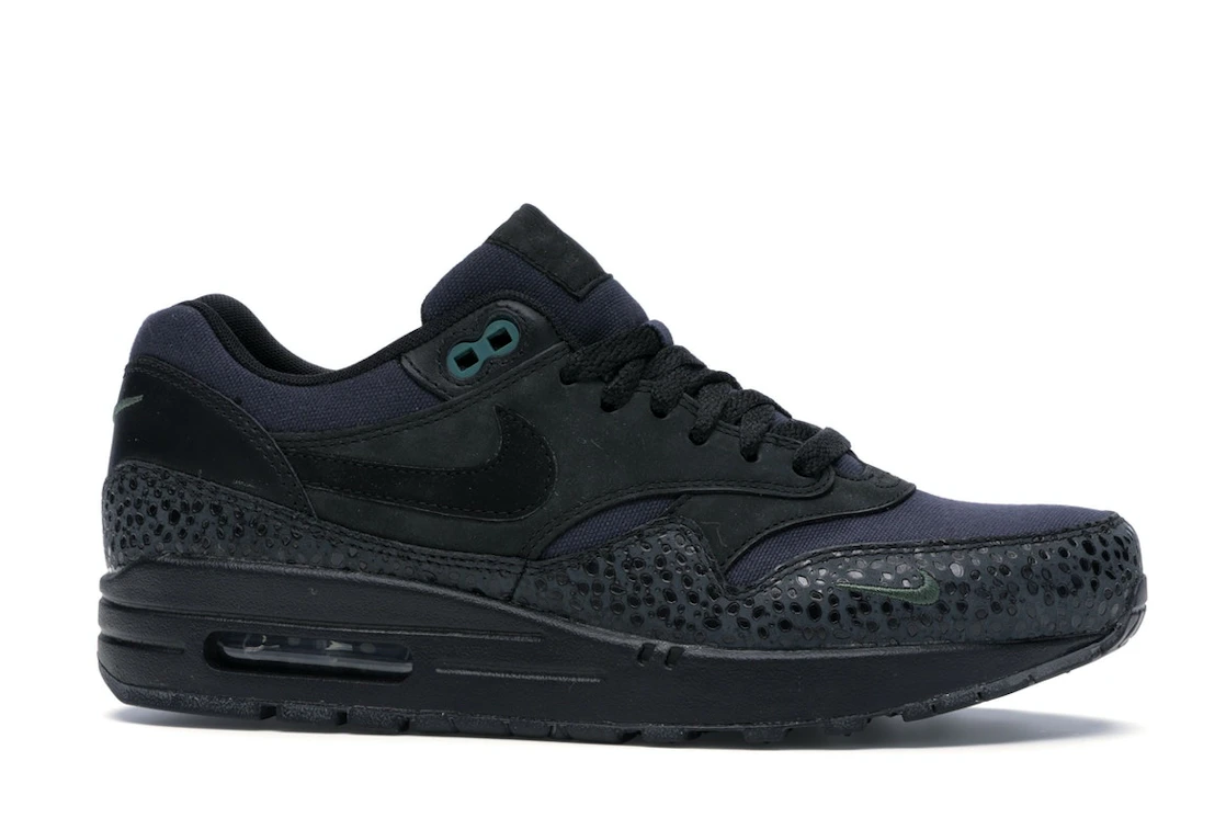 Vue 2 de Nike Air Max 1 Black/Black-Bonsai