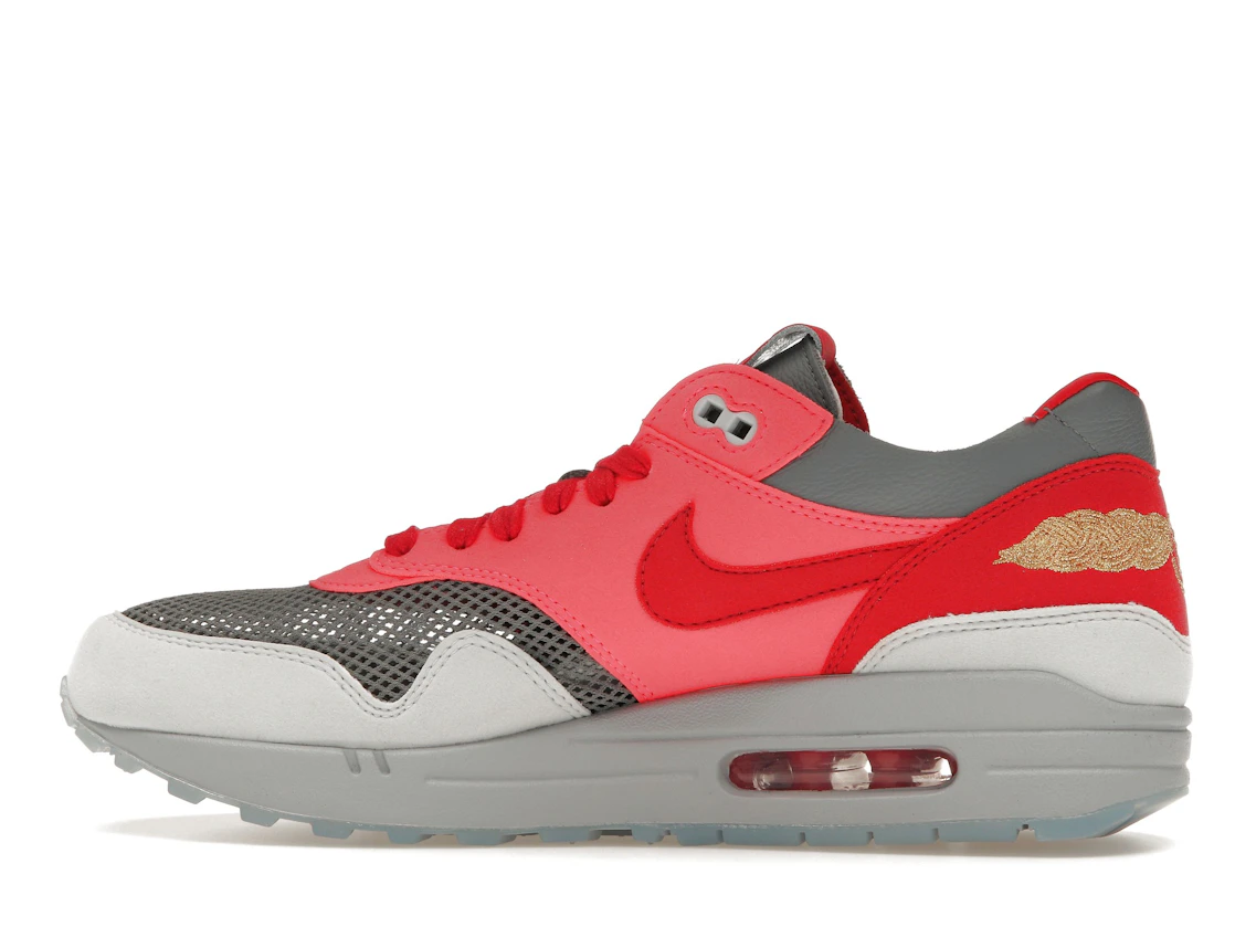 Vue 20 de Nike Air Max 1 CLOT Kiss of Death Solar Red (Special Box)