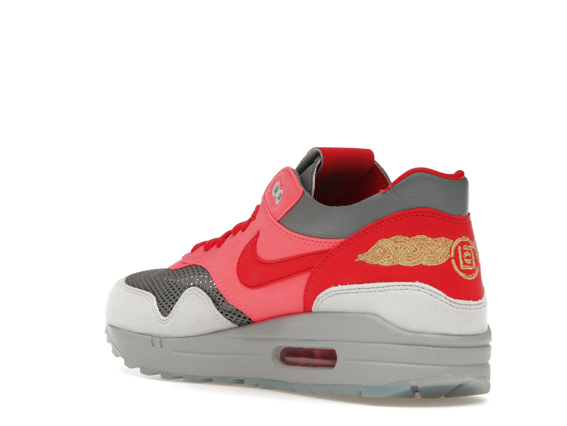 Vue 24 de Nike Air Max 1 CLOT Kiss of Death Solar Red (Special Box)