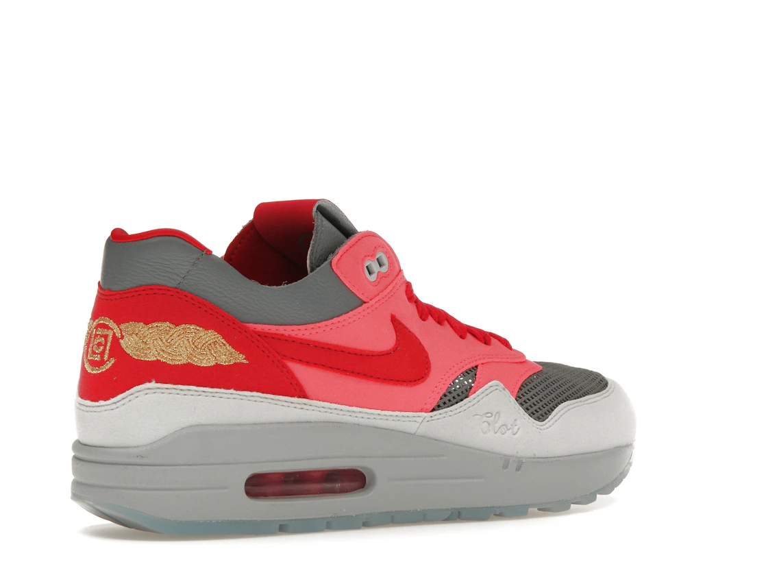 Vue 33 de Nike Air Max 1 CLOT Kiss of Death Solar Red (Special Box)