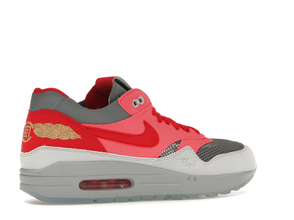 Vue 34 de Nike Air Max 1 CLOT Kiss of Death Solar Red (Special Box)