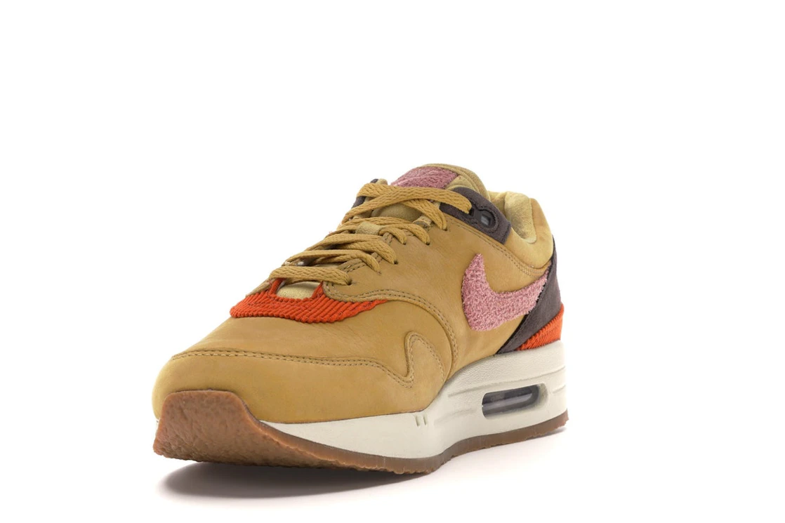 Vue 13 de Nike Air Max 1 Crepe Wheat Gold Rust Pink