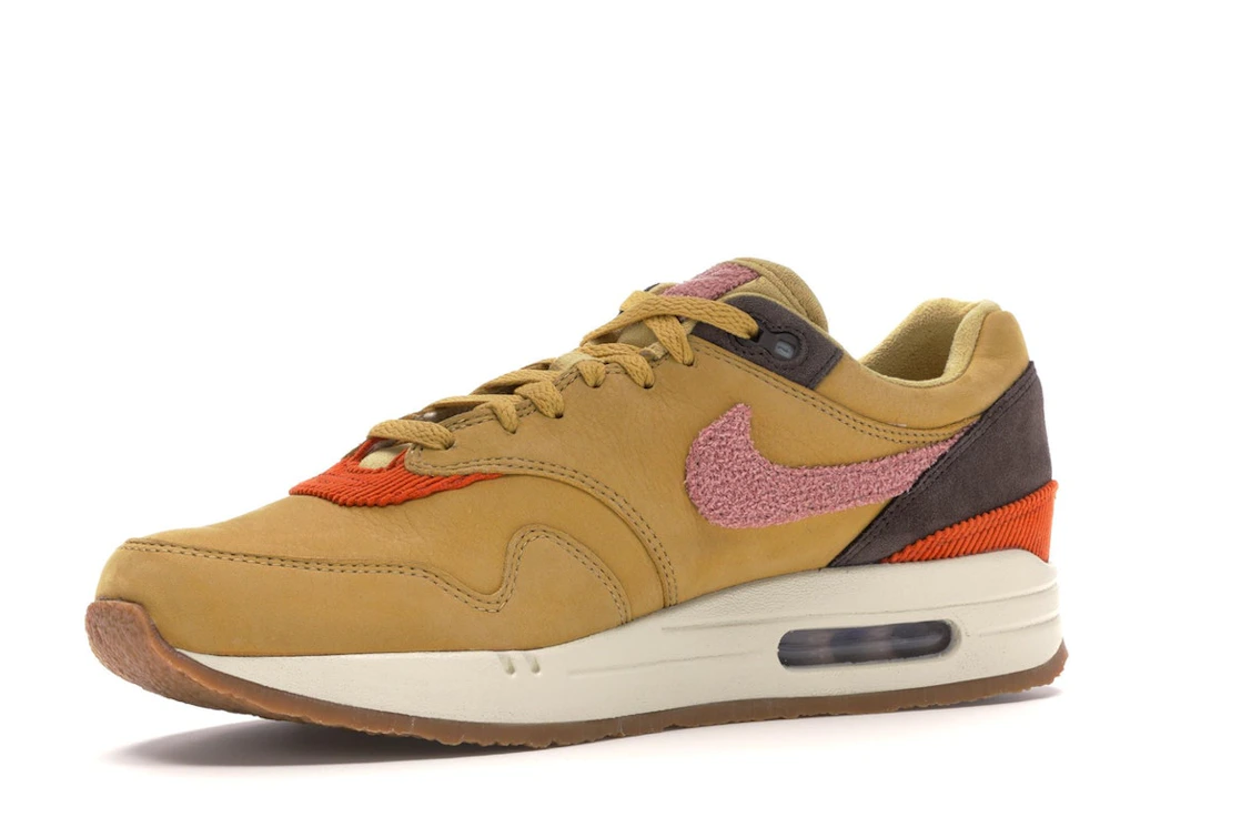 Vue 16 de Nike Air Max 1 Crepe Wheat Gold Rust Pink