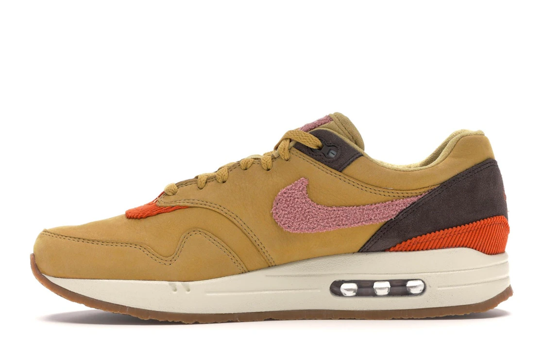 Vue 19 de Nike Air Max 1 Crepe Wheat Gold Rust Pink