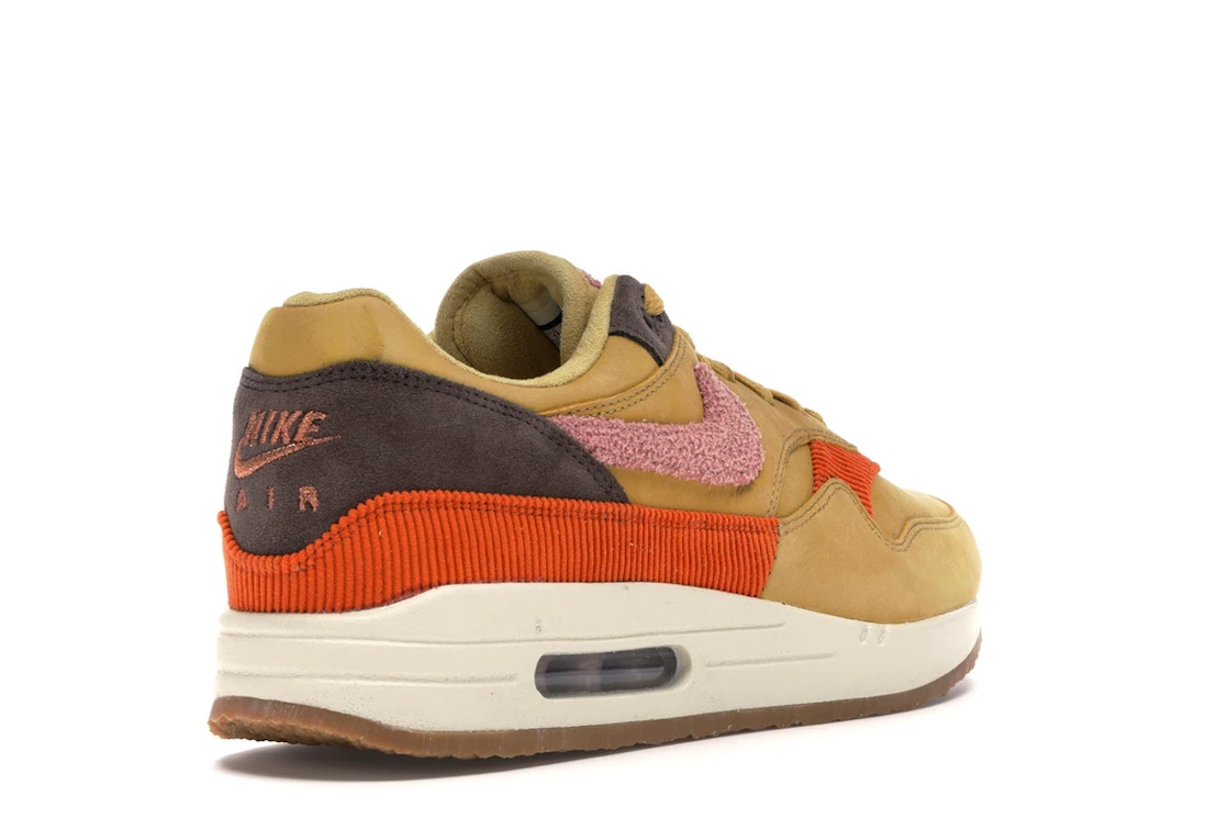 Vue 32 de Nike Air Max 1 Crepe Wheat Gold Rust Pink