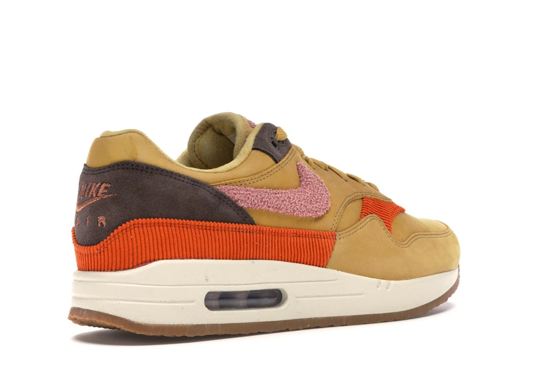 Vue 33 de Nike Air Max 1 Crepe Wheat Gold Rust Pink