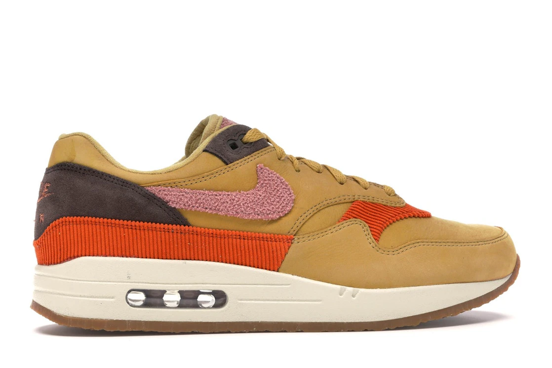 Vue 36 de Nike Air Max 1 Crepe Wheat Gold Rust Pink