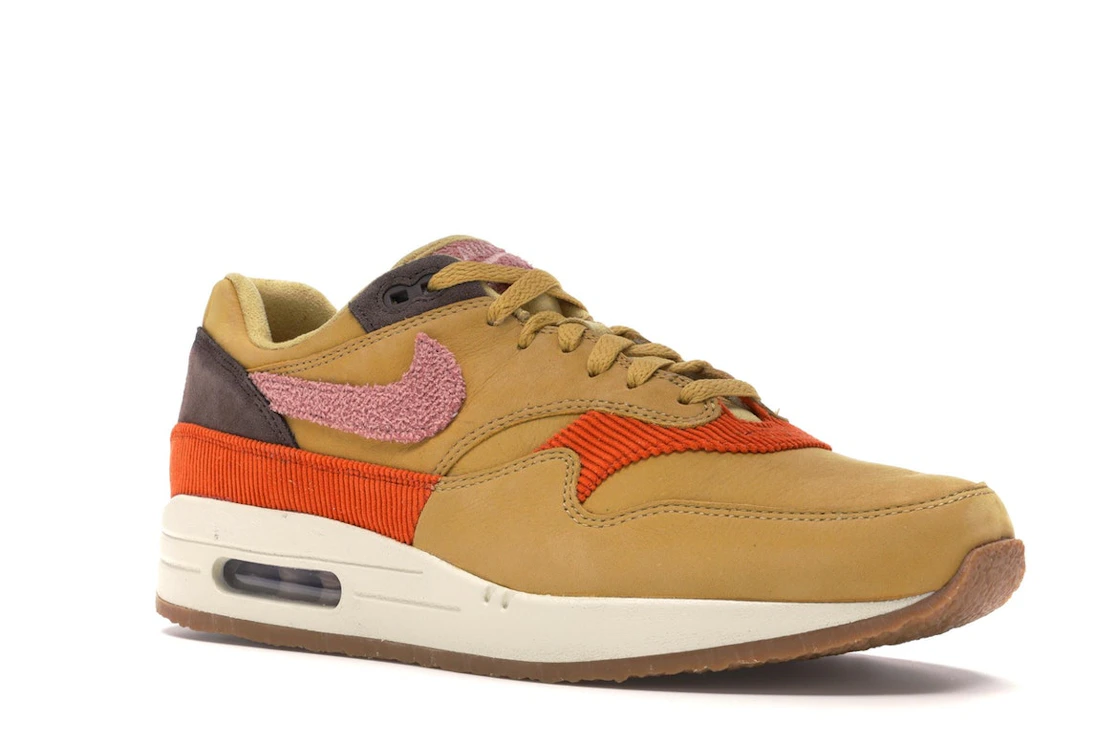 Vue 5 de Nike Air Max 1 Crepe Wheat Gold Rust Pink