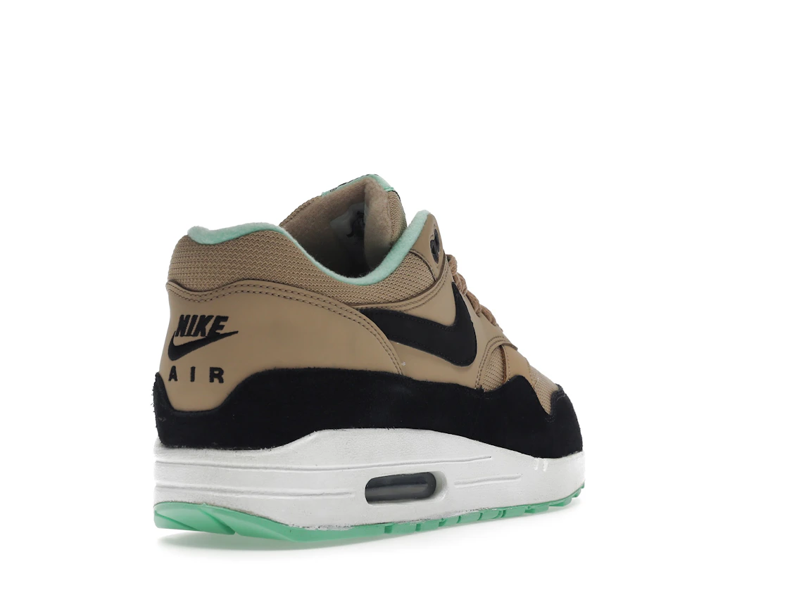 Vue 31 de Nike Air Max 1 Desert Black Green Glow 