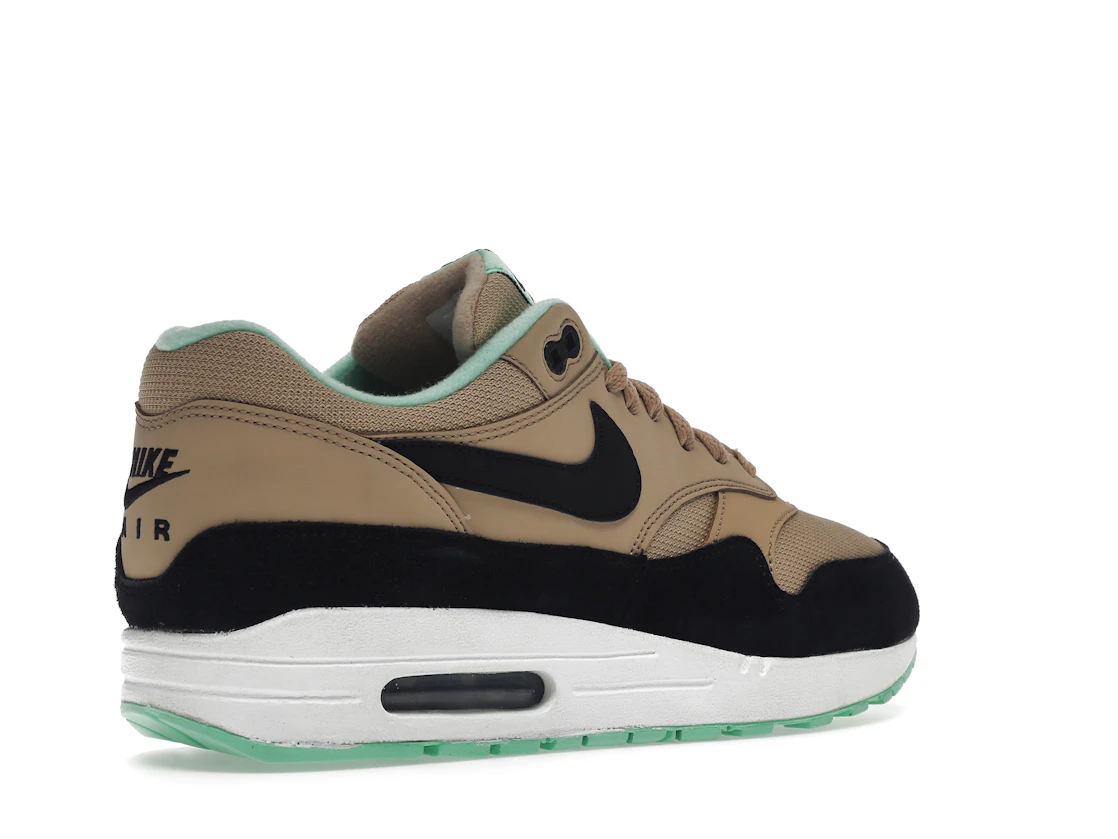 Vue 33 de Nike Air Max 1 Desert Black Green Glow 
