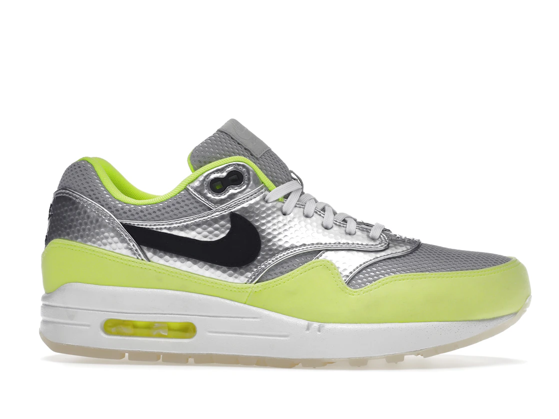 Vue 2 de Nike Air Max 1 FB Silver Volt