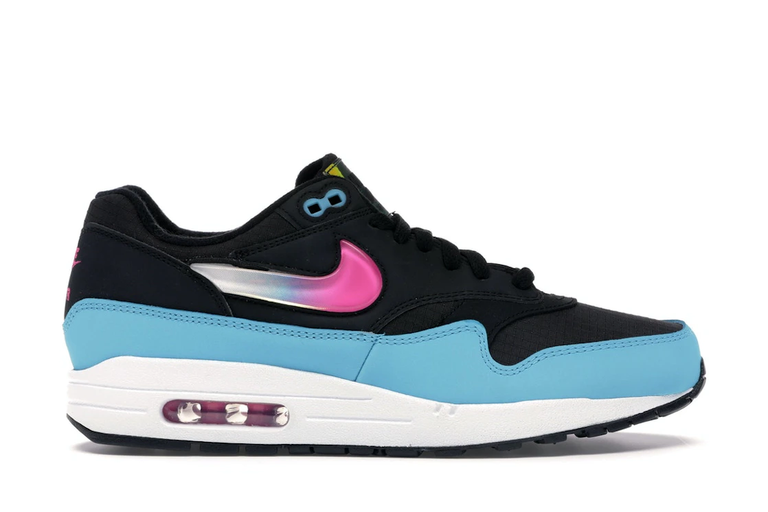 Vue 1 de Nike Air Max 1 Jelly Swoosh Black Fuchsia Blue Fury