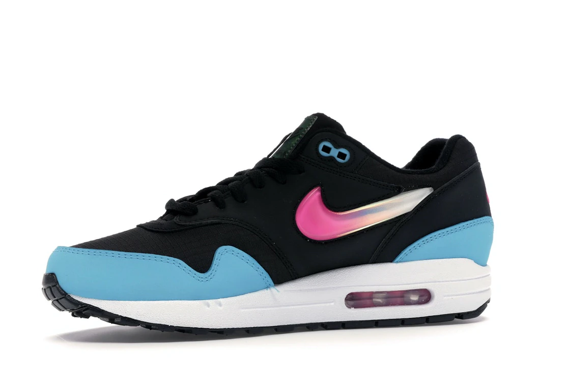 Vue 17 de Nike Air Max 1 Jelly Swoosh Black Fuchsia Blue Fury