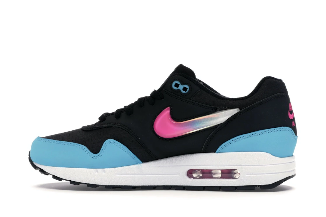 Vue 20 de Nike Air Max 1 Jelly Swoosh Black Fuchsia Blue Fury