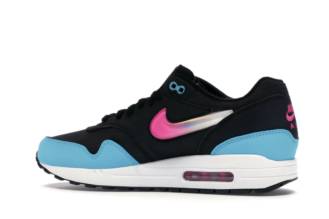 Vue 21 de Nike Air Max 1 Jelly Swoosh Black Fuchsia Blue Fury