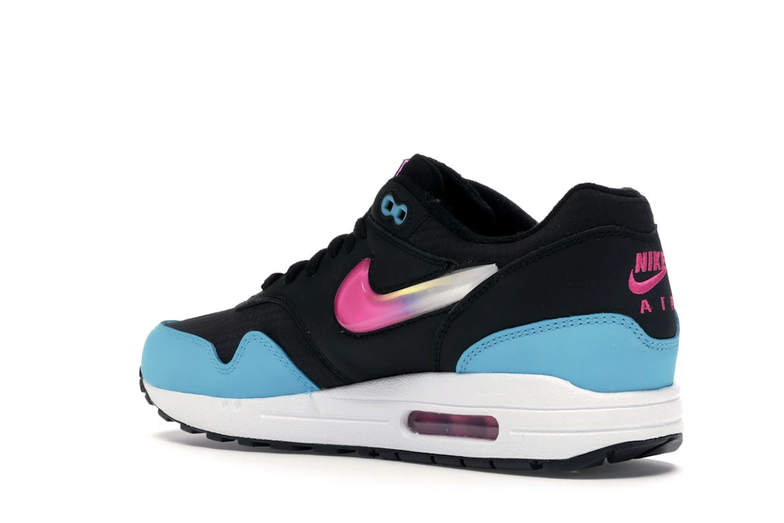 Vue 23 de Nike Air Max 1 Jelly Swoosh Black Fuchsia Blue Fury